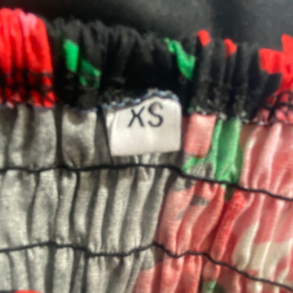 Voodoo Vixen Floral Black & Red Floral Swing Dress - Picture 3 of 10